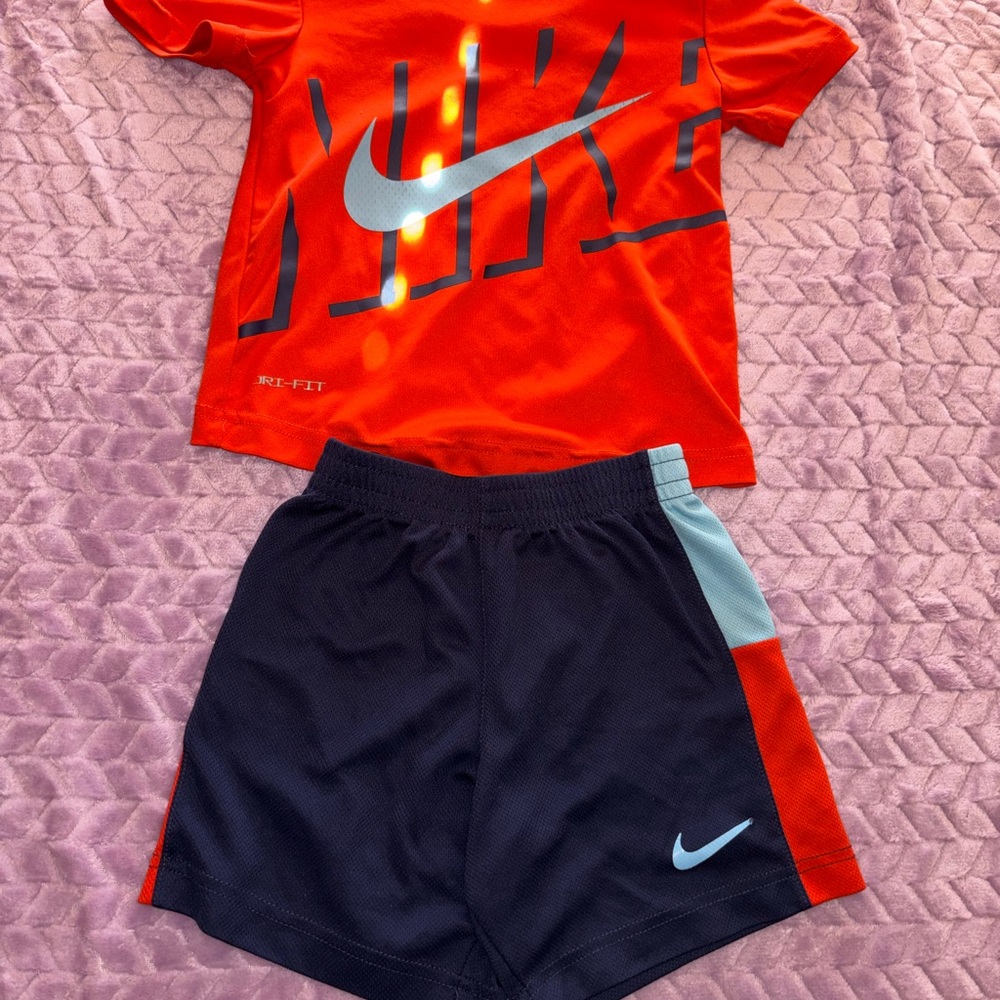 Nike Red and Black Kids Activewear Set